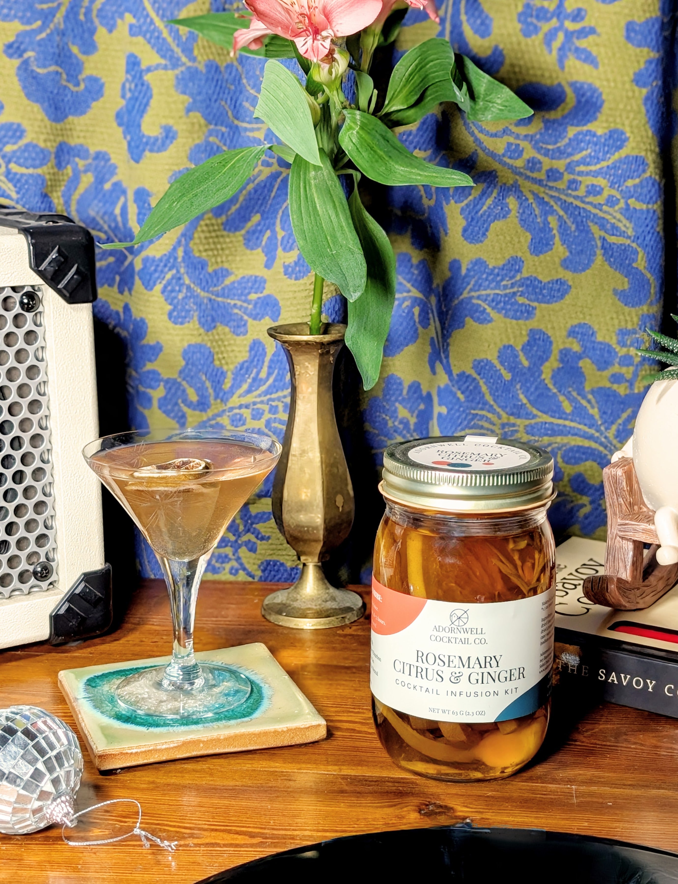 Cocktail Infusion Kit Rosemary Citrus and Ginger Adornwell