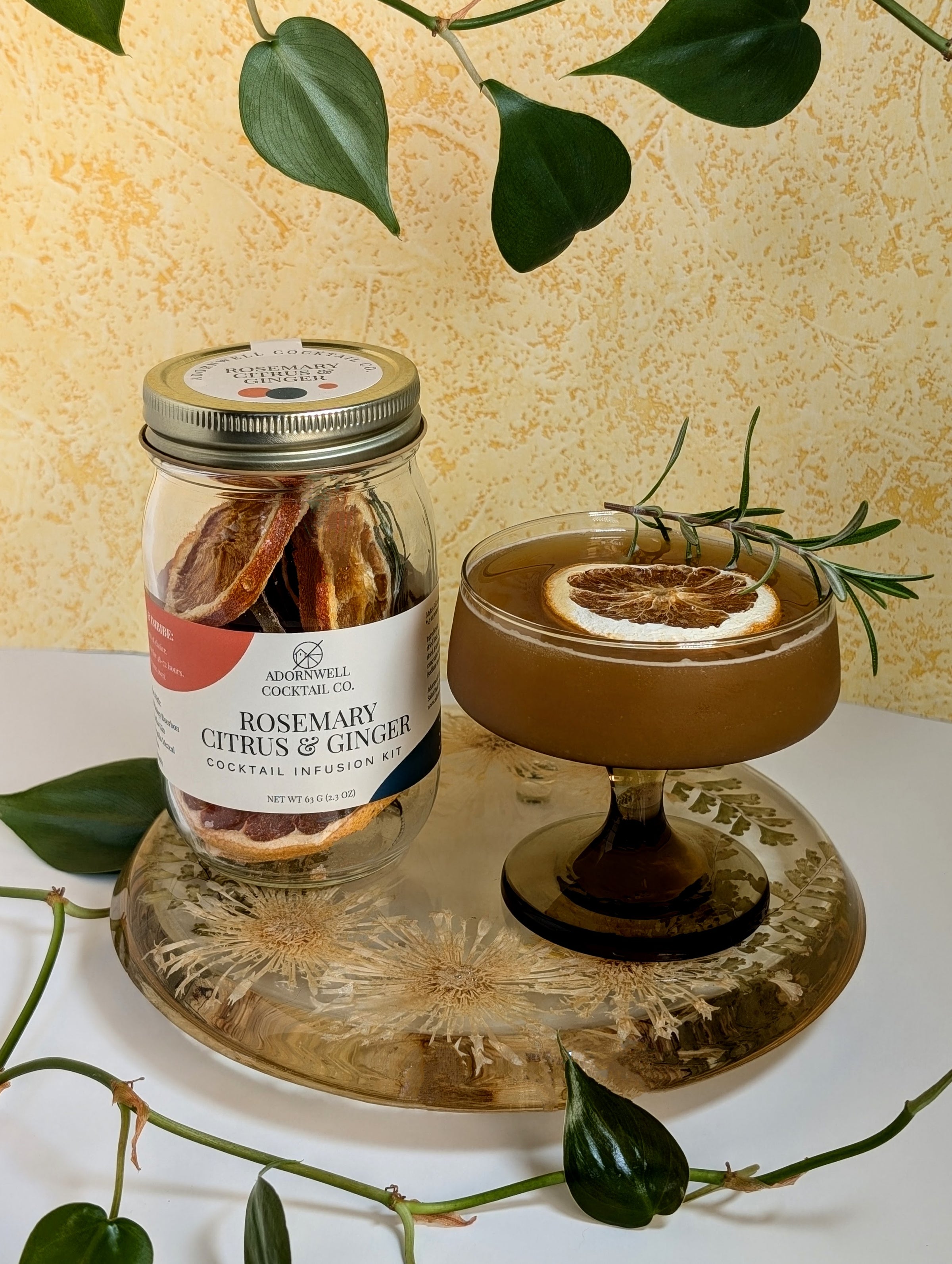 Cocktail Infusion Kit Rosemary Citrus and Ginger Adornwell