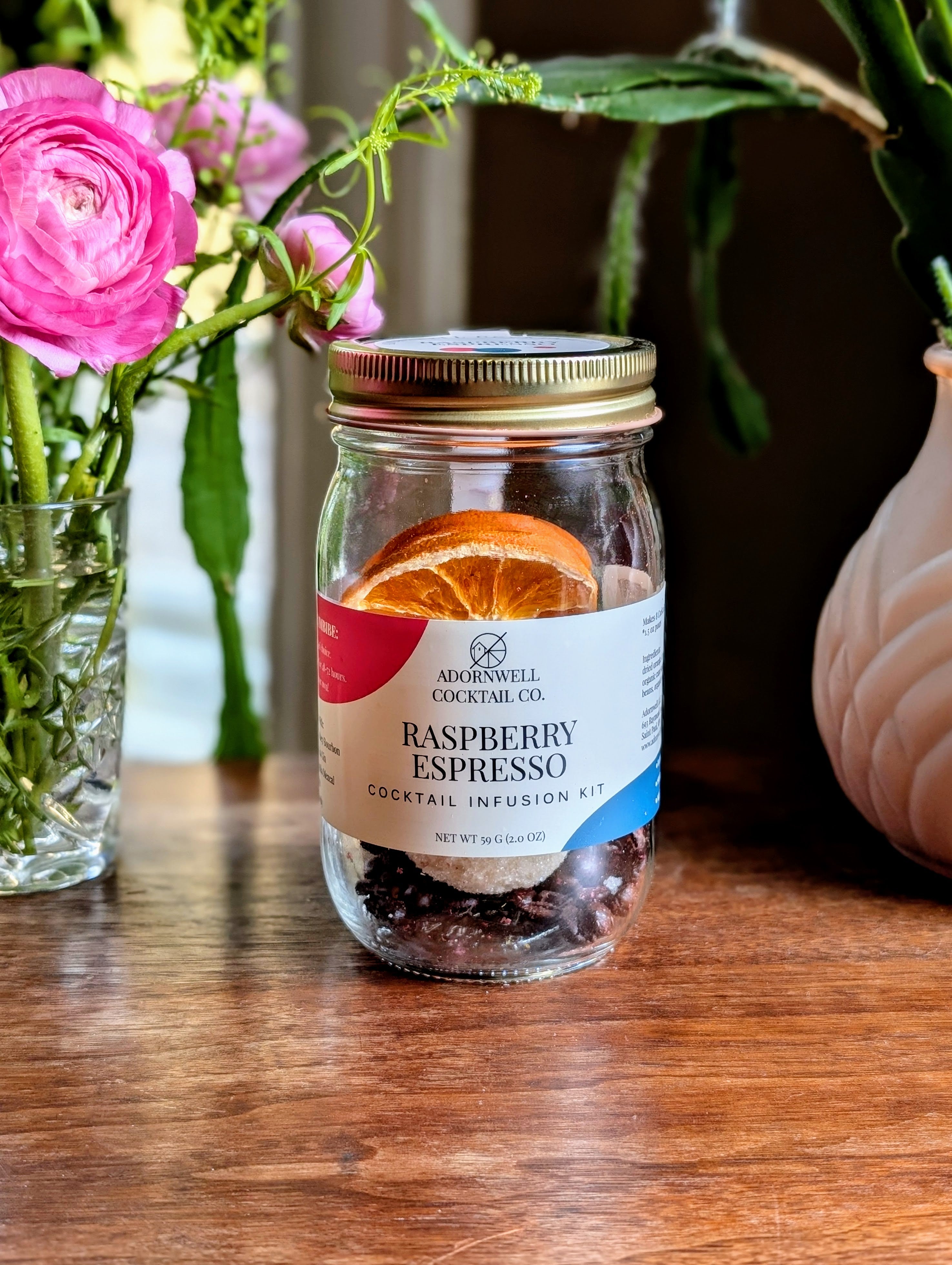 Cocktail Infusion Kit Raspberry Espresso Adornwell Cocktail Co