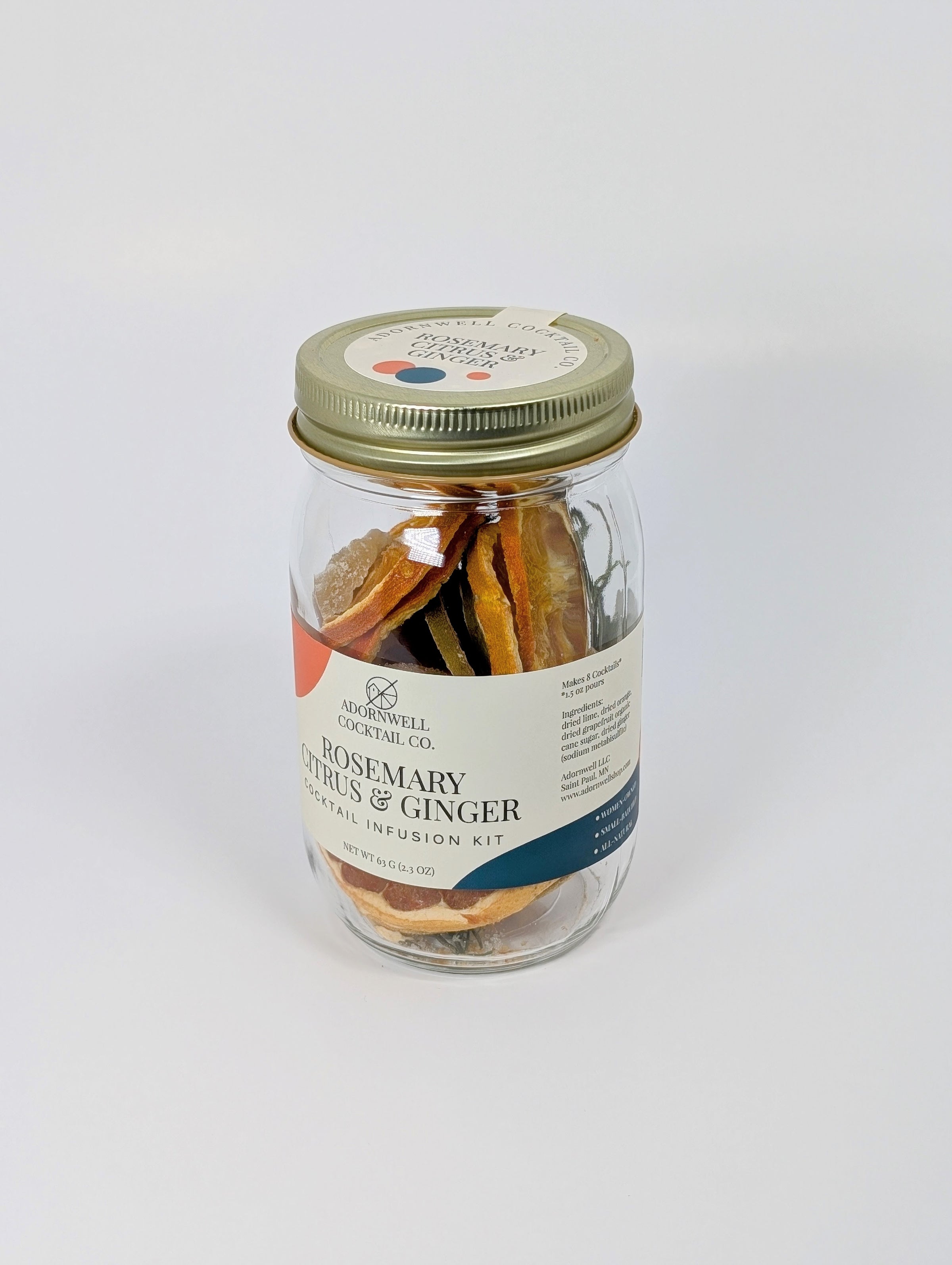 Cocktail Infusion Kit Rosemary Citrus and Ginger Adornwell